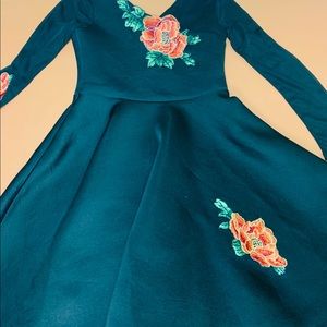 Bonnie Jean rose embroidered dress